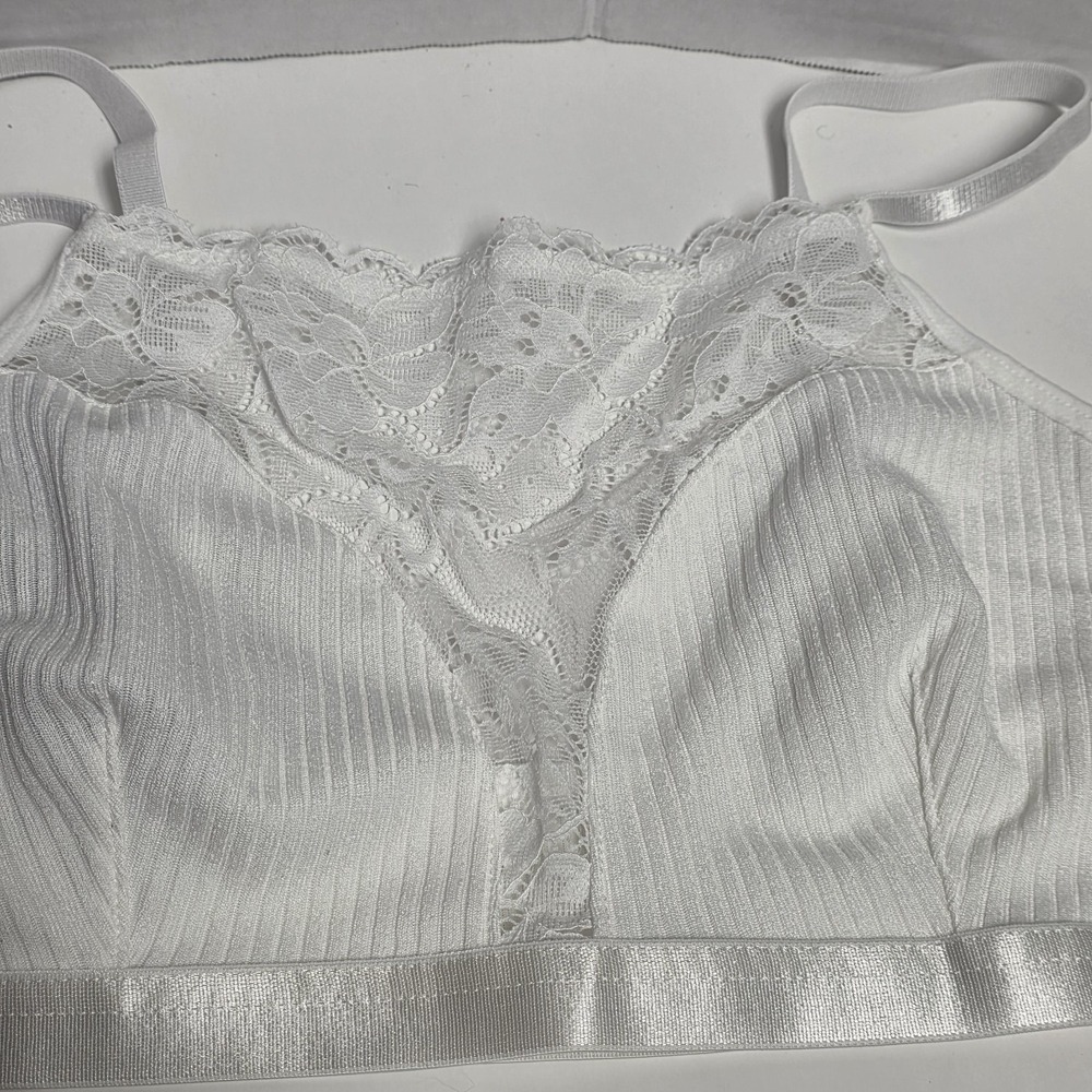 Lace Bralette Set Black White XL Junior fit unlined NWOT - Picture 3 of 5